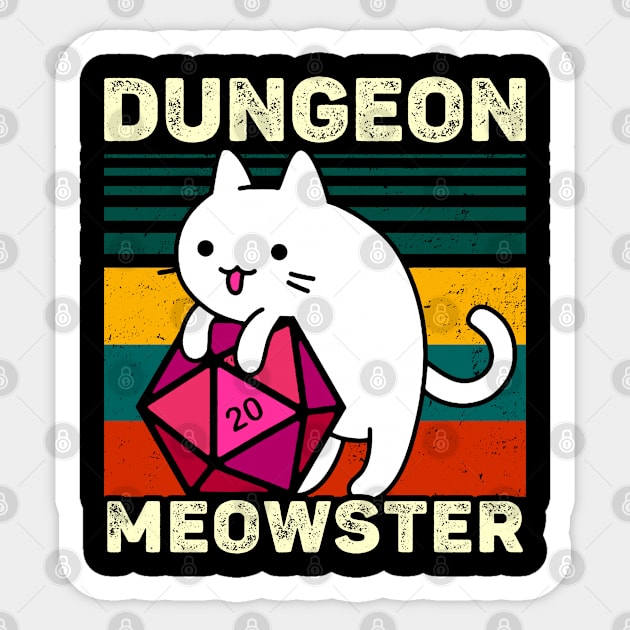 Dungeon Meowster Gamer Cat DnD Sticker by AllWellia